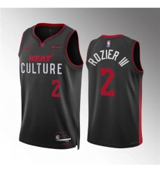 Men's Miami Heat #2 Terry Rozier III Black 2023-24 City Edition Stitched Basketball Jersey