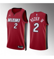 Men's Miami Heat #2 Terry Rozier III Red Statement Edition Stitched Basketball Jersey