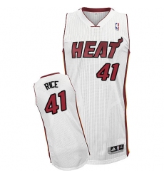 Women's Adidas Miami Heat #41 Glen Rice Authentic White Home NBA Jersey