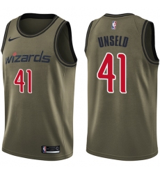 Youth Nike Washington Wizards #41 Wes Unseld Swingman Green Salute to Service NBA Jersey