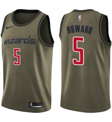 Men's Nike Washington Wizards #5 Juwan Howard Swingman Green Salute to Service NBA Jersey