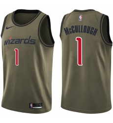 Men's Nike Washington Wizards #1 Chris McCullough Swingman Green Salute to Service NBA Jersey