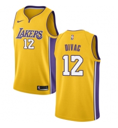 Women's Nike Los Angeles Lakers #12 Vlade Divac Swingman Gold Home NBA Jersey - Icon Edition