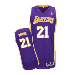 Youth Adidas Los Angeles Lakers #21 Michael Cooper Authentic Purple Road NBA Jersey