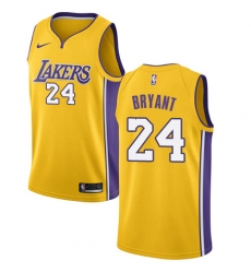 Men's Nike Los Angeles Lakers #24 Kobe Bryant Swingman Gold Home NBA Jersey - Icon Edition