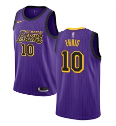 Youth Nike Los Angeles Lakers #10 Tyler Ennis Swingman Purple NBA Jersey - City Edition
