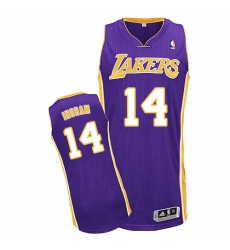 Youth Adidas Los Angeles Lakers #14 Brandon Ingram Authentic Purple Road NBA Jersey