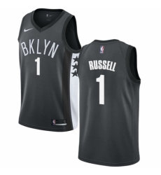 Men's Nike Brooklyn Nets #1 D'Angelo Russell Swingman Gray NBA Jersey Statement Edition