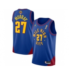 Men's Denver Nuggets #27 Jamal Murray Blue 2023 Finals Champions Statement Edition Stitched Basketball Jersey