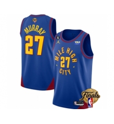 Men's Denver Nuggets #27 Jamal Murray Blue 2023 Finals Statement Edition With NO.6 Stitched Basketball Jersey