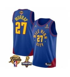 Men's Denver Nuggets #27 Jamal Murray Blue 2023 Nuggets Champions And Finals Statemenr Edition Stitched Basketball Jersey