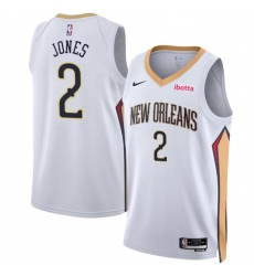 Men's New Orleans Pelicans #2 Herb Jones White 2024 Association Edition Stitched Basketball Jersey