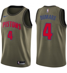 Youth Nike Detroit Pistons #4 Joe Dumars Swingman Green Salute to Service NBA Jersey