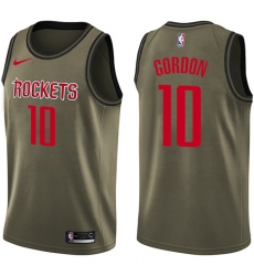 Youth Nike Houston Rockets #10 Eric Gordon Swingman Green Salute to Service NBA Jersey