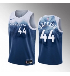 Men's Minnesota Timberwolves #44 Justin Jackson Blue 2023-24 City Edition Stitched Jersey