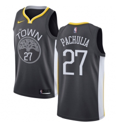 Youth Nike Golden State Warriors #27 Zaza Pachulia Swingman Black Alternate NBA Jersey - Statement Edition