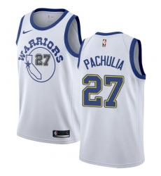 Youth Nike Golden State Warriors #27 Zaza Pachulia Swingman White Hardwood Classics NBA Jersey