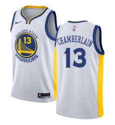 Men's Nike Golden State Warriors #13 Wilt Chamberlain Swingman White Home NBA Jersey - Association Edition