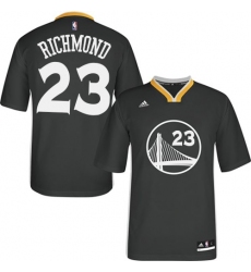 Men's Adidas Golden State Warriors #23 Mitch Richmond Authentic Black Alternate NBA Jersey