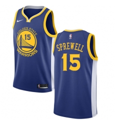 Men's Nike Golden State Warriors #15 Latrell Sprewell Swingman Royal Blue Road NBA Jersey - Icon Edition