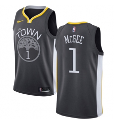 Men's Nike Golden State Warriors #1 JaVale McGee Swingman Black Alternate NBA Jersey - Statement Edition