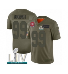 Men's San Francisco 49ers #99 DeForest Buckner Limited Olive 2019 Salute to Service Super Bowl LIV Bound Football Jersey