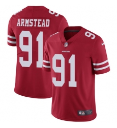 Men's Nike San Francisco 49ers #91 Arik Armstead Red Team Color Vapor Untouchable Limited Player NFL Jersey