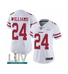Women's San Francisco 49ers #24 K'Waun Williams White Vapor Untouchable Limited Player Super Bowl LIV Bound Football Jersey