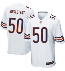 Men's Nike Chicago Bears #50 Mike Singletary Game White NFL Jersey
