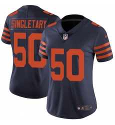 Women's Nike Chicago Bears #50 Mike Singletary Navy Blue Alternate Vapor Untouchable Limited Player NFL Jersey