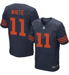 Men's Nike Chicago Bears #11 Kevin White Elite Navy Blue Alternate NFL Jersey