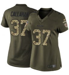 Women's Nike Chicago Bears #37 Bryce Callahan Elite Green Salute to Service NFL Jersey