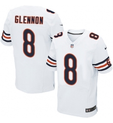 Men's Nike Chicago Bears #8 Mike Glennon Elite White NFL Jersey
