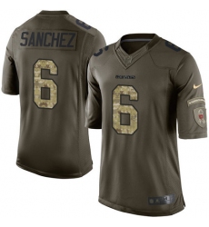 Men's Nike Chicago Bears #6 Mark Sanchez Elite Green Salute to Service NFL Jersey