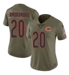 Women's Nike Chicago Bears #20 Prince Amukamara Limited Olive 2017 Salute to Service NFL Jersey