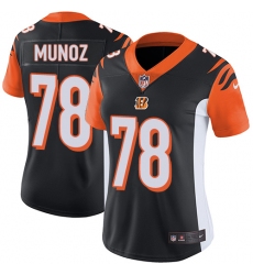 Women's Nike Cincinnati Bengals #78 Anthony Munoz Vapor Untouchable Limited Black Team Color NFL Jersey