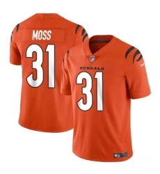 Men's Cincinnati Bengals #31 Zack Moss Orange Vapor Untouchable Limited Stitched Jersey