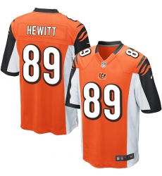 Men's Nike Cincinnati Bengals #89 Ryan Hewitt Game Orange Alternate NFL Jersey
