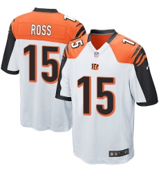 Men's Nike Cincinnati Bengals #15 John Ross Game White NFL Jersey