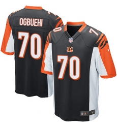 Men's Nike Cincinnati Bengals #70 Cedric Ogbuehi Game Black Team Color NFL Jersey