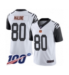 Men's Cincinnati Bengals #80 Josh Malone Limited White Rush Vapor Untouchable 100th Season Football Jersey