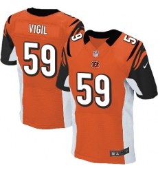 Men's Nike Cincinnati Bengals #59 Nick Vigil Elite Orange Alternate NFL Jersey