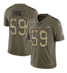 Men's Nike Cincinnati Bengals #59 Nick Vigil Limited Olive/Camo 2017 Salute to Service NFL Jersey