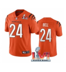 Men's Cincinnati Bengals #24 Vonn Bell Orange 2022 Super Bowl LVI Vapor Limited Stitched Jersey