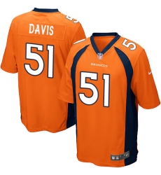 Men's Nike Denver Broncos #51 Todd Davis Game Orange Team Color NFL Jersey