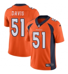 Youth Nike Denver Broncos #51 Todd Davis Orange Team Color Vapor Untouchable Limited Player NFL Jersey