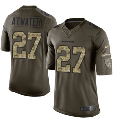 Men's Nike Denver Broncos #27 Steve Atwater Elite Green Salute to Service NFL Jersey