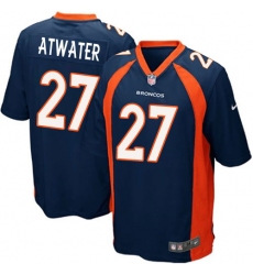 Men's Nike Denver Broncos #27 Steve Atwater Game Navy Blue Alternate NFL Jersey