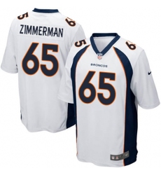 Men's Nike Denver Broncos #65 Gary Zimmerman Game White NFL Jersey