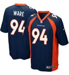 Men's Nike Denver Broncos #94 DeMarcus Ware Game Navy Blue Alternate NFL Jersey